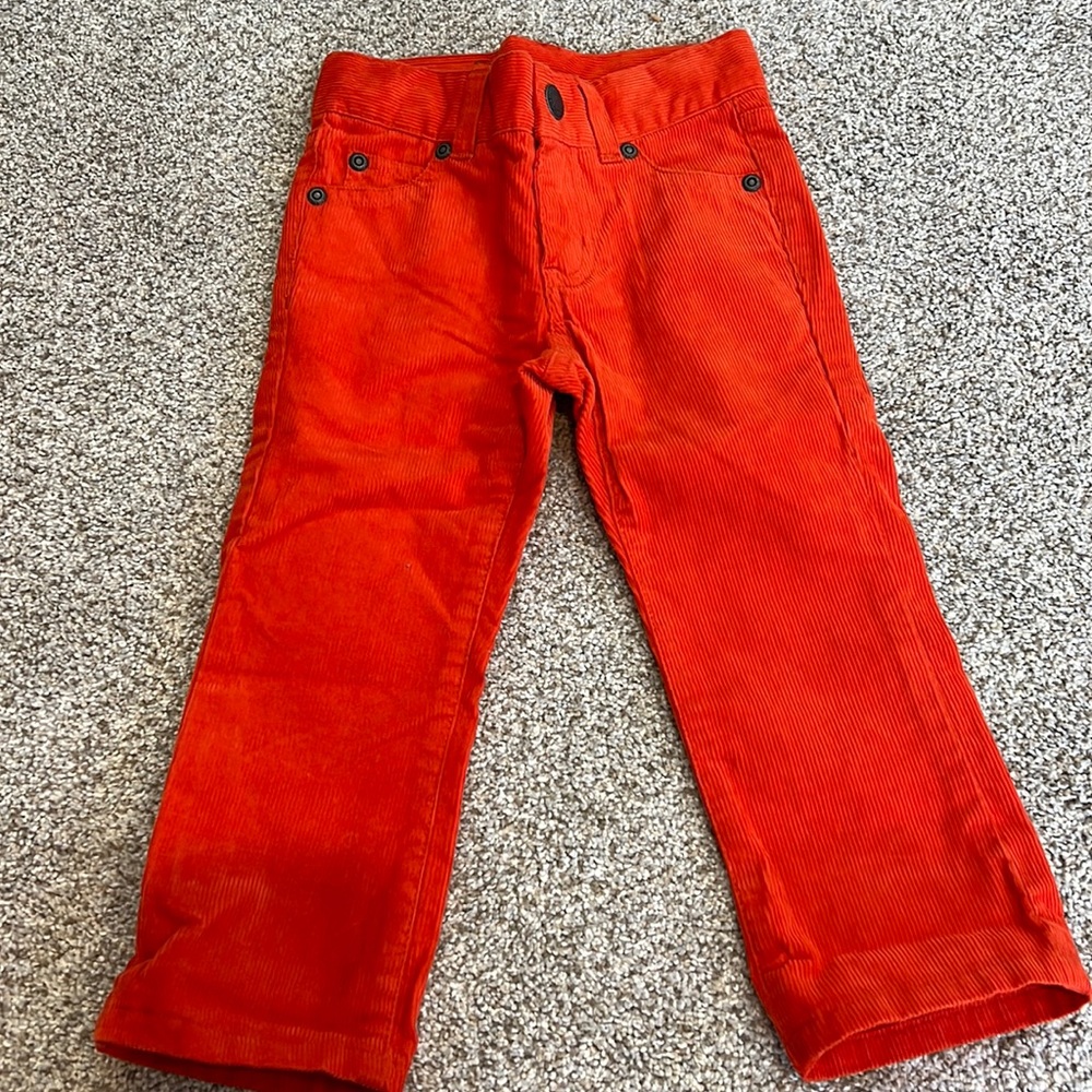 Janie and jack orange corduroy pants 2t